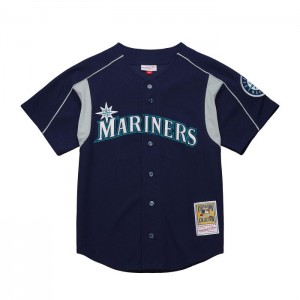 Mesh BP Jerseys Mitchell & Ness Ichiro Suzuki Seattle Mariners Dark 2003 BP Jersey Hombre | 8953UCFHB
