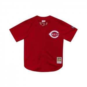 Mesh BP Jerseys Mitchell & Ness Ken Griffey Jr Cincinnati Reds 2000 Button Front Jersey Hombre | 2964WGHUA
