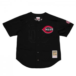 Mesh BP Jerseys Mitchell & Ness Ken Griffey Jr Cincinnati Reds 2000 Button Front Jersey Hombre | 2015JRDMO