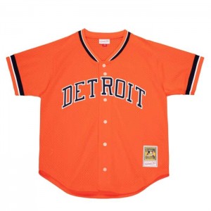 Mesh BP Jerseys Mitchell & Ness Kirk Gibson Detroit Tigers 1993 Button Front Jersey Hombre | 8546UHFJX