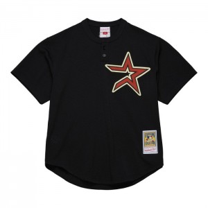 Mesh BP Jerseys Mitchell & Ness Lance Berkman Houston Astros Dark 2001 BP Jersey Hombre | 8746LUJXV