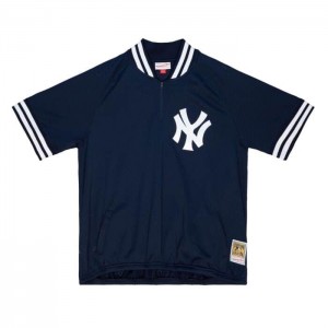 Mesh BP Jerseys Mitchell & Ness New York Yankees 1988 1/4 Zip Jersey Hombre | 1684ZLFAU