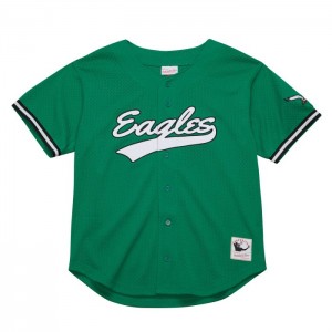 Mesh BP Jerseys Mitchell & Ness On The Clock Mesh Button Front Philadelphia Eagles Hombre | 7321GVNZP