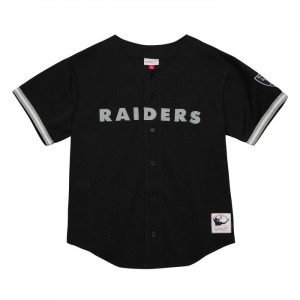 Mesh BP Jerseys Mitchell & Ness On The Clock Mesh Button Front Oakland Raiders Hombre | 7462ZVBDK