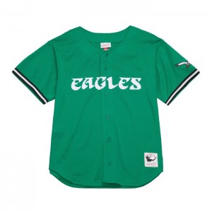 Mesh BP Jerseys Mitchell & Ness On The Clock Mesh Button Front Philadelphia Eagles Hombre | 6320PAVEN