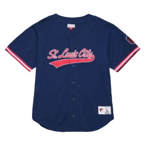 Mesh BP Jerseys Mitchell & Ness On The Clock Mesh Button Front Current Logo St. Louis City SC Hombre | 3842NSOMJ