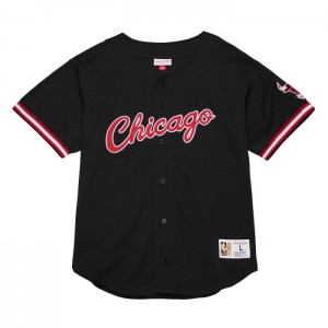 Mesh BP Jerseys Mitchell & Ness On The Clock Mesh Button Front Chicago Bulls Hombre | 2495QPRLZ