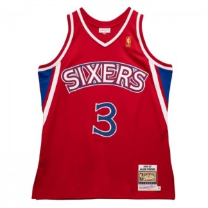 NBA Authentic Mitchell & Ness Allen Iverson Philadelphia 76ers 1996-97 Jersey Hombre | 9605NLAMV