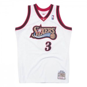 NBA Authentic Mitchell & Ness Allen Iverson 1997-98 Philadelphia 76ers Home Jersey Hombre | 0134TGLOA