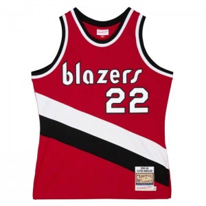 NBA Authentic Mitchell & Ness Clyde Drexler Portland Trail Blazers 1983-84 Jersey Hombre | 1785SXNPV