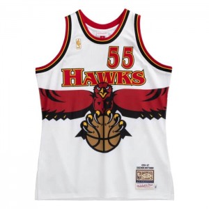 NBA Authentic Mitchell & Ness Dikembe Mutombo Atlanta Hawks 1996-97 Jersey Hombre | 4583MFJSH
