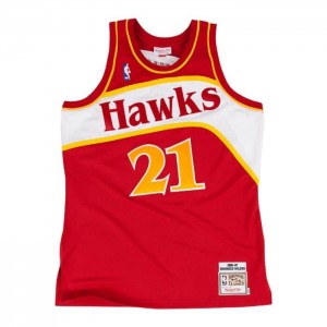 NBA Authentic Mitchell & Ness Dominique Wilkins 1986-87 Atlanta Hawks Hombre | 6472KZVSU
