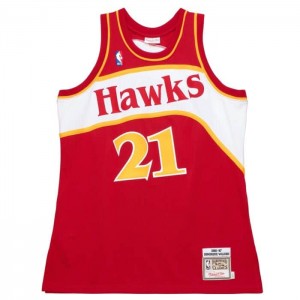 NBA Authentic Mitchell & Ness Dominique Wilkins Atlanta Hawks 1987-88 Jersey Hombre | 3216OSIWJ