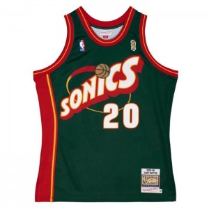 NBA Authentic Mitchell & Ness Gary Payton Seattle Supersonics 1995-96 Jersey Hombre | 3814XGSHE