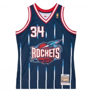 NBA Authentic Mitchell & Ness Hakeem Olajuwon Houston Rockets Carretera 1996-97 Jersey Hombre | 0936APCEQ
