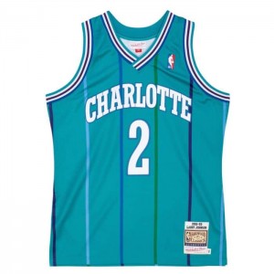 NBA Authentic Mitchell & Ness Larry Johnson Charlotte Hornets Carretera 1992-93 Jersey Hombre | 9732IJORT