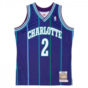 NBA Authentic Mitchell & Ness Larry Johnson Charlotte Hornets Alternate 1994-95 Jersey Hombre | 8956ONTAF