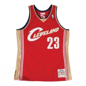 NBA Authentic Mitchell & Ness Lebron James Cleveland Cavaliers Carretera 2003-04 Jersey Hombre | 6827ALBQT