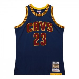 NBA Authentic Mitchell & Ness Lebron James Cleveland Cavaliers Dark 2015-16 Jersey Hombre | 6982ETMVJ