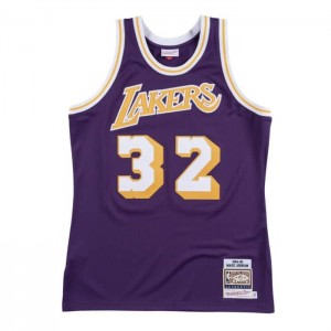 NBA Authentic Mitchell & Ness Los Angeles Lakers Carretera 1984-85 Magic Johnson Hombre | 5138PBIYN
