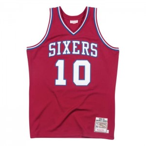 NBA Authentic Mitchell & Ness Maurice Cheeks 1982-83 Philadelphia 76ers Carretera Jersey Hombre | 9745PCFDJ