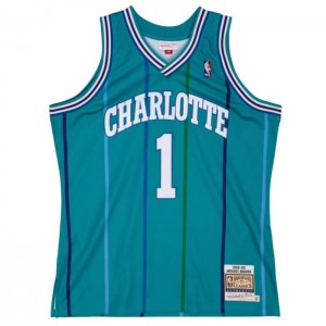 NBA Authentic Mitchell & Ness Muggsy Bogues Charlotte Hornets Carretera 1992-93 Jersey Hombre | 4713TMBVU