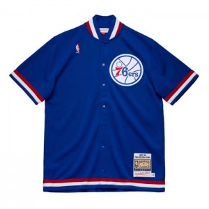 NBA Authentic Mitchell & Ness Philadelphia 76ers 1987-88 Shooting Shirt Hombre | 6591DRGJH