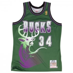 NBA Authentic Mitchell & Ness Ray Allen 1996-97 Milwaukee Bucks Hombre | 4501VJQAE