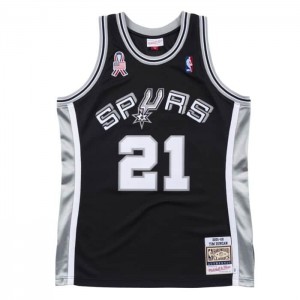 NBA Authentic Mitchell & Ness San Antonio Spurs 2001-02 Tim Duncan Hombre | 5462WHXMQ