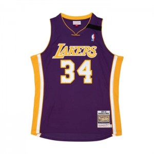 NBA Authentic Mitchell & Ness Shaquille O'Neal Los Angeles Lakers 1999-00 Jersey Hombre | 8319ELZAW