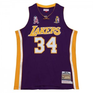 NBA Authentic Mitchell & Ness Shaquille O'Neal Los Angeles Lakers 2001-02 Jersey Hombre | 5230PMUHA