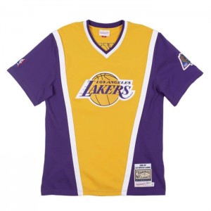 NBA Authentic Mitchell & Ness Shooting Shirt Los Angeles Lakers 1996-97 Hombre | 7391ZPUQG