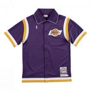 NBA Authentic Mitchell & Ness Shooting Shirt Los Angeles Lakers 1987-88 Magic Johnson Hombre | 3469KFMTE