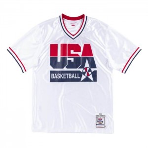 NBA Authentic Mitchell & Ness Shooting Shirt Team USA 1992 David Robinson Hombre | 4812RCUBD
