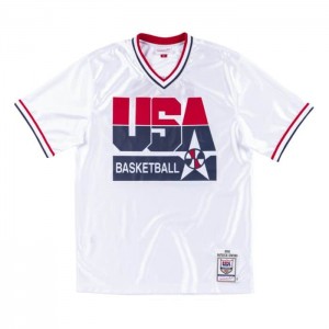 NBA Authentic Mitchell & Ness Shooting Shirt Team USA 1992 Patrick Ewing Hombre | 8265PYXUF