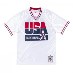 NBA Authentic Mitchell & Ness Shooting Shirt Team USA 1992 John Stockton Hombre | 1564ZHTYF