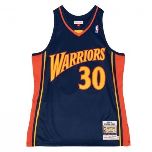 NBA Authentic Mitchell & Ness Stephen Curry Golden State Warriors Carretera 2009-10 Jersey Hombre | 0951VQUAZ