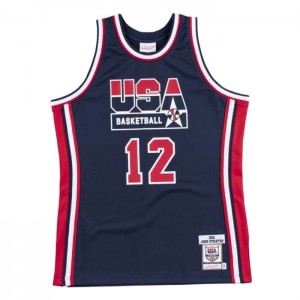 NBA Authentic Mitchell & Ness Team USA 1992 John Stockton Hombre | 1056TQHXP