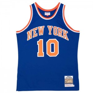 NBA Authentic Mitchell & Ness Walt Frazier New York Knicks 1972-73 Jersey Hombre | 4092WXGNM