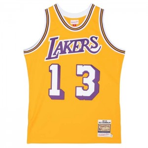 NBA Authentic Mitchell & Ness Wilt Chamberlain Los Angeles Lakers 1971-72 Jersey Hombre | 4279PVBKH