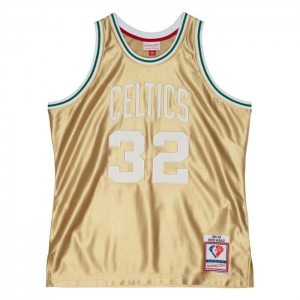 NBA Swingman Mitchell & Ness 75th Anniversary Gold Kevin Mchale Boston Celtics 1985-86 Jersey Hombre | 5487YVZBI