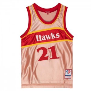 NBA Swingman Mitchell & Ness 75th Anniversary Rose Gold Dominique Wilkins Atlanta Hawks 1986-87 Jersey Hombre | 3867SXPRG