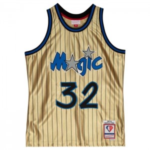 NBA Swingman Mitchell & Ness 75th Anniversary Gold Shaquille O'Neal Orlando Magic 1993-94 Jersey Hombre | 1259QFMCT