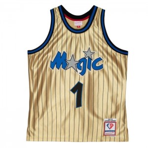 NBA Swingman Mitchell & Ness 75th Anniversary Gold Penny Hardaway Orlando Magic 1993-94 Jersey Hombre | 6421GOEKQ