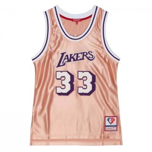 NBA Swingman Mitchell & Ness 75th Rose Gold Kareem Abdul-Jabbar Los Angeles Lakers 1983 Jersey Hombre | 1693QKFIZ