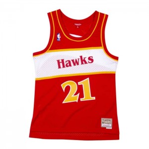NBA Swingman Mitchell & Ness Atlanta Hawks 1986-87 Dominique Wilkins Mujer | 0549TJPEH