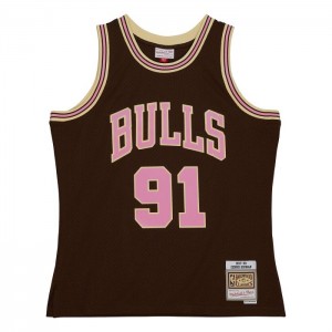 NBA Swingman Mitchell & Ness Brown Sugar Bacon Chicago Bulls 1997-98 Dennis Rodman Hombre | 9578GJRNE