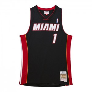 NBA Swingman Mitchell & Ness Chris Bosh Miami Heat Black 2012-13 Jersey Hombre | 0731WZFAX