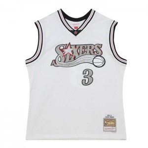 NBA Swingman Mitchell & Ness Cracked Cement Allen Iverson Philadelphia 76ers 2000-01 Jersey Hombre | 0354TAWPQ