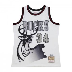 NBA Swingman Mitchell & Ness Cracked Cement Ray Allen Milwaukee Bucks 2000-01 Jersey Hombre | 9127PDGIH
